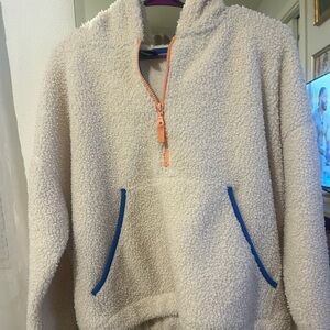 Sherpa Quarter Zip Hooded Jacket